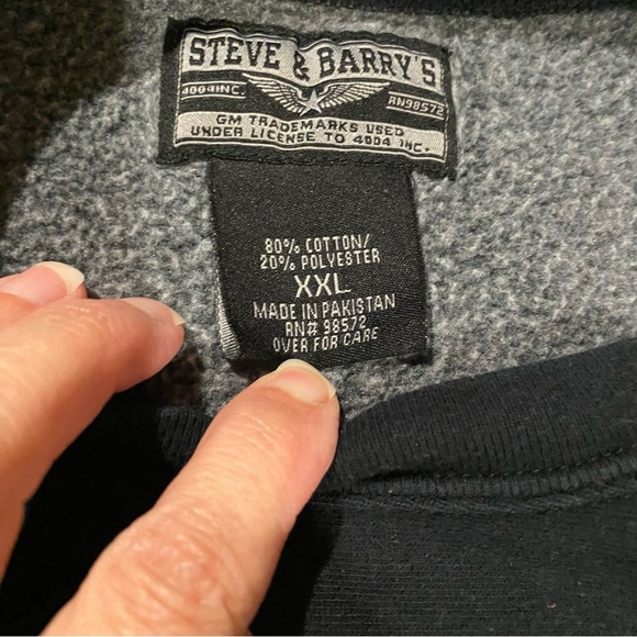 Corvette Sweatshirt Men’s XXL Black Crewn Pullover Embroidered Chevrolet Vintage - Picture 5 of 5